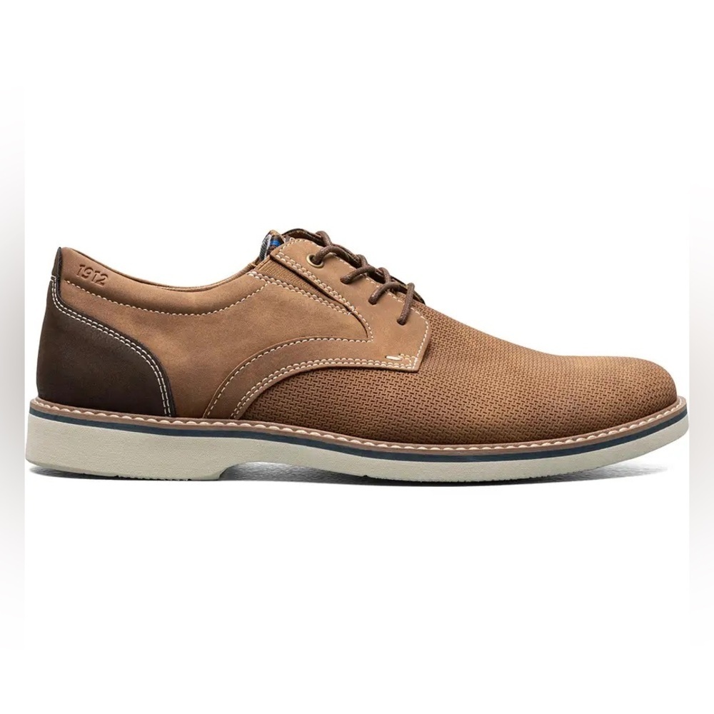 Nunn Bush Otto Plain Toe Oxford Walking Shoes Suede Lightweight Mocha Size 11.5